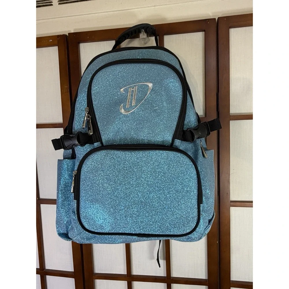 Dream Duffel Blue Glitter Backpack Cheer Dance Full Size
